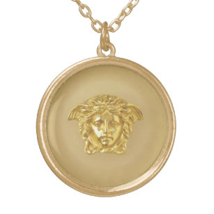 Gold Medusa Medallion Goud Vergulden Ketting