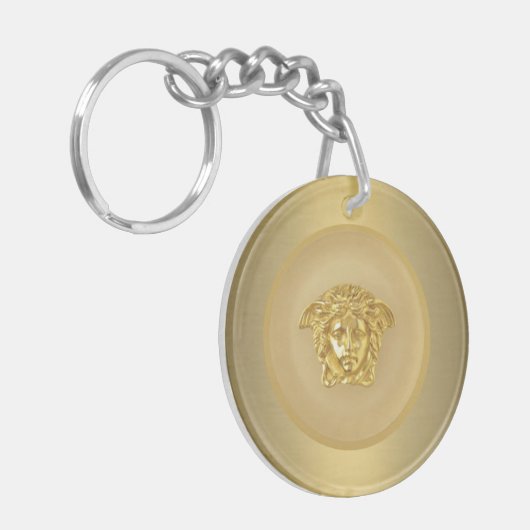Gold Medusa Medallion Sleutelhanger (Voorkant Links)