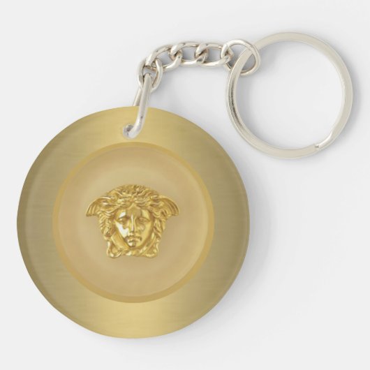 Gold Medusa Medallion Sleutelhanger (Achterkant)