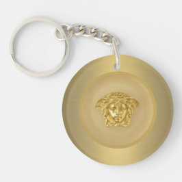 Gold Medusa Medallion Sleutelhanger