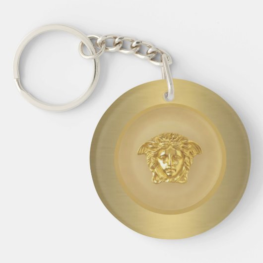 Gold Medusa Medallion Sleutelhanger (Voorkant)