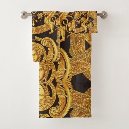 Gold Medusa met barokke ornaments Guest Towels Bad Handdoek (Insitu)