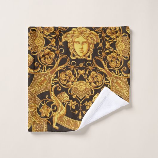 Gold Medusa met barokke ornaments Guest Towels Bad Handdoek (Wasdoekje)