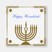 Gold Menorah Magneet (Voorkant)
