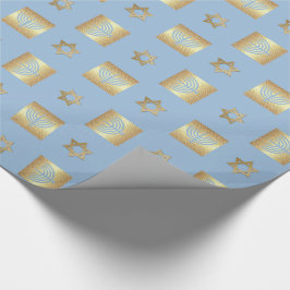 Gold Menorah & Star van David Jewish Feestdagen Cadeaupapier
