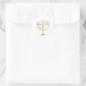 Gold Menorah Vakantie Ronde Sticker (Tas)