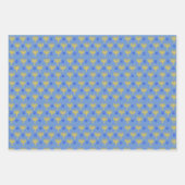 Gold Menorahs + Blue Stars Wrapping Paper Sheets (Voorkant 3)