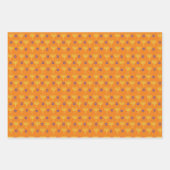 Gold Menorahs + Blue Stars Wrapping Paper Sheets (Voorkant)