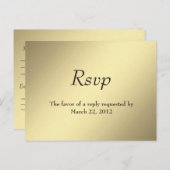 Gold Menu RSVP (Voorkant / Achterkant)