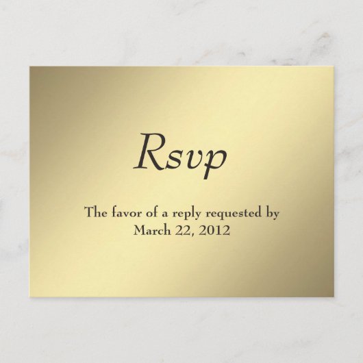 Gold Menu RSVP (Voorkant)