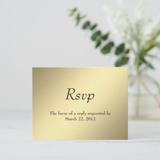 Gold Menu RSVP (Staand voorkant)