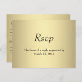 Gold Menu RSVP (Voorkant / Achterkant)