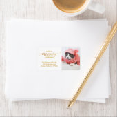 Gold MEOWY Personal Cat Photo Pet Holiday Etiket (Insitu)