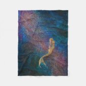 "Gold Mermaid" Fleece Deken (Voorkant)
