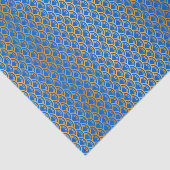 Gold Mermaid Scale op Royal Blue Tissuepapier (Detail)