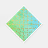 Gold Mermaid Scales Blauwgroen Turquoise Glitter Servet (Hoek)