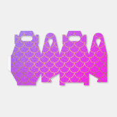 Gold Mermaid Scales Roze Paarse Glitter Bedankdoosjes (Uitgevouwen)