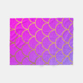 Gold Mermaid Scales Roze Paarse Glitter Fleece Deken (Voorkant (Horizontaal))