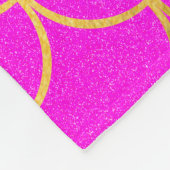 Gold Mermaid Scales Roze Paarse Glitter Fleece Deken (Hoek)