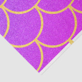 Gold Mermaid Scales Roze Paarse Glitter Tissuepapier (Detail)