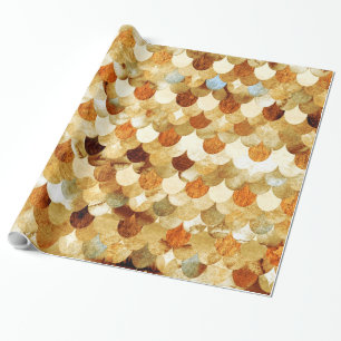 Gold Mermaidscales Mermaid Fishscales Scales Cadeaupapier