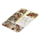 Gold Merry 5-foto met kerstfeest Magneet (Linkerzijde)