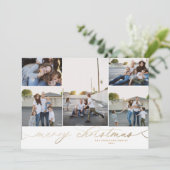 Gold Merry 5-fotokaart met vier Afbeeldingen Kaart (Staand voorkant)
