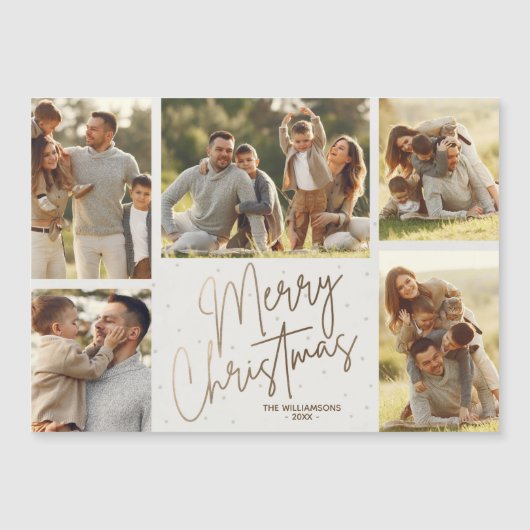 Gold Merry 5-foto's met een magnetische kaart (Voorkant)