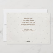 Gold Merry 5-foto's voor kerstmis Feestdagenkaart (Achterkant)