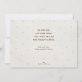 Gold Merry 5-foto's voor kerstmis Feestdagenkaart (Achterkant)