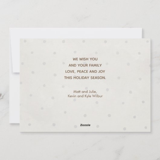 Gold Merry 5 Photos Holiday Kaart (Achterkant)