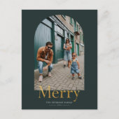 Gold Merry Arch Lijst Briefkaart voor kerstmis fot (Voorkant)