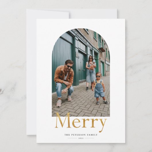 Gold Merry Arch Lijst met kerstmis (Voorkant)