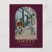 Gold Merry Arch Lijst met kerstmis Briefkaart (Voorkant)