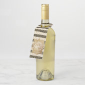 Gold Merry Black White Stripes Flessenhanger (Schuin)