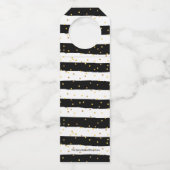 Gold Merry Black White Stripes Flessenhanger (Achterkant)