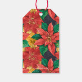 Gold Merry Black White Stripes Gift Labels Cadeaulabel (Achterkant)