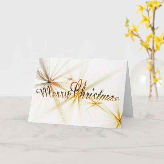 Gold Merry Christmas Corporate Card Kaart (Gele Bloem)