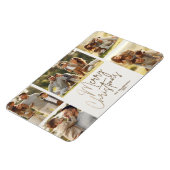 Gold Merry Christmas Five Photo Magneet (Linkerzijde)