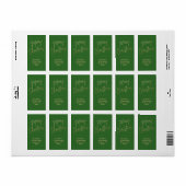 Gold Merry Christmas Return Address’ Etiket (Full Sheet)