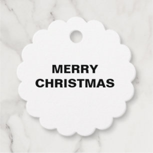 GOLD MERRY CHRISTMAS SIMPLE FAVOR TAGS BEDANKJES LABELS