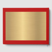 Gold Merry Happy Nieuwjaarsfoto Gastenboek (Achterkant)