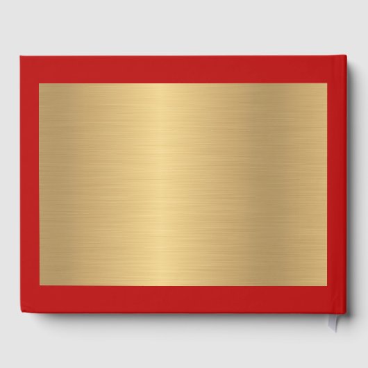 Gold Merry Happy Nieuwjaarsfoto Gastenboek (Achterkant)