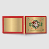 Gold Merry Happy Nieuwjaarsfoto Gastenboek (Volledig)