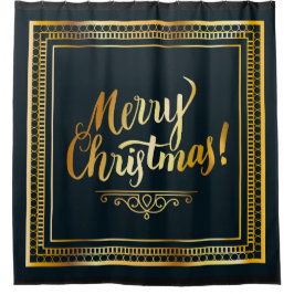 Gold Merry kerst Douchegordijn