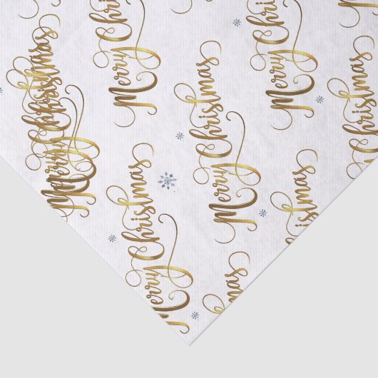 Gold Merry kerst Tissuepapier (Detail)