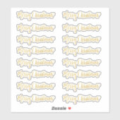 Gold Merry-kerstbestelling grote of XL-formaten Sticker (Vel)