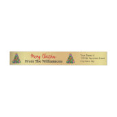 Gold Merry kerstbomen Return Address (Individueel)
