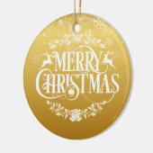 Gold Merry-kerstcadeau voor de koele man Keramisch Ornament (Links)