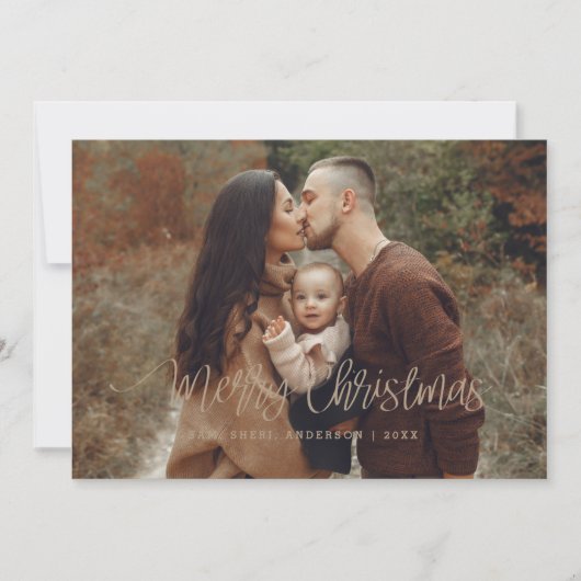 Gold Merry-kerstfeestkaart Kaart (Voorkant)